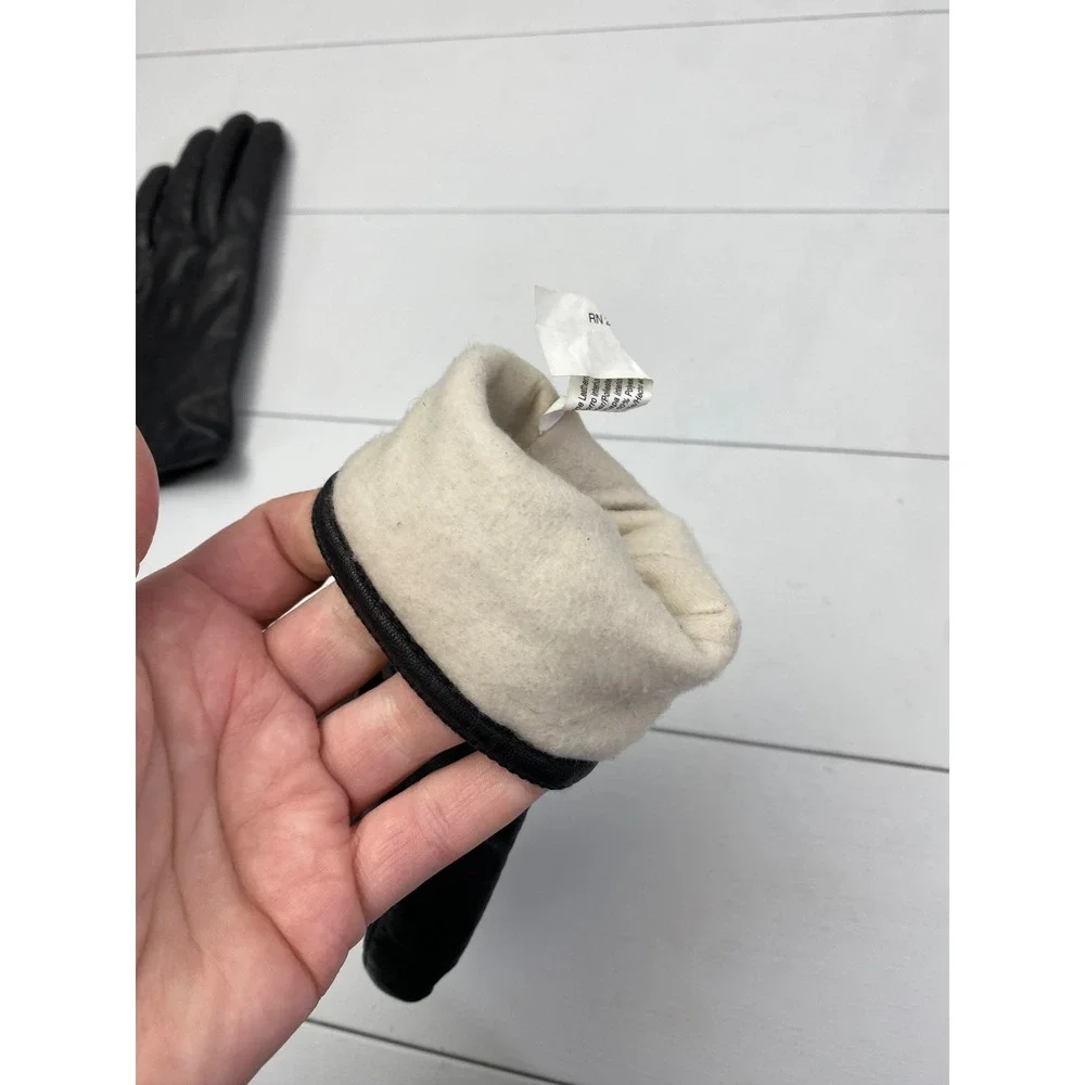 Aris‎ Isotoner, Genuine Leather Gloves, Womens Size 8 Thinsulate Lined Black